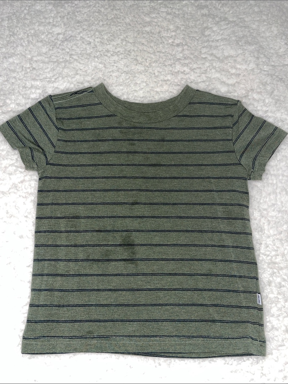 Little Sleepies Olive Stripes Relaxed Tee